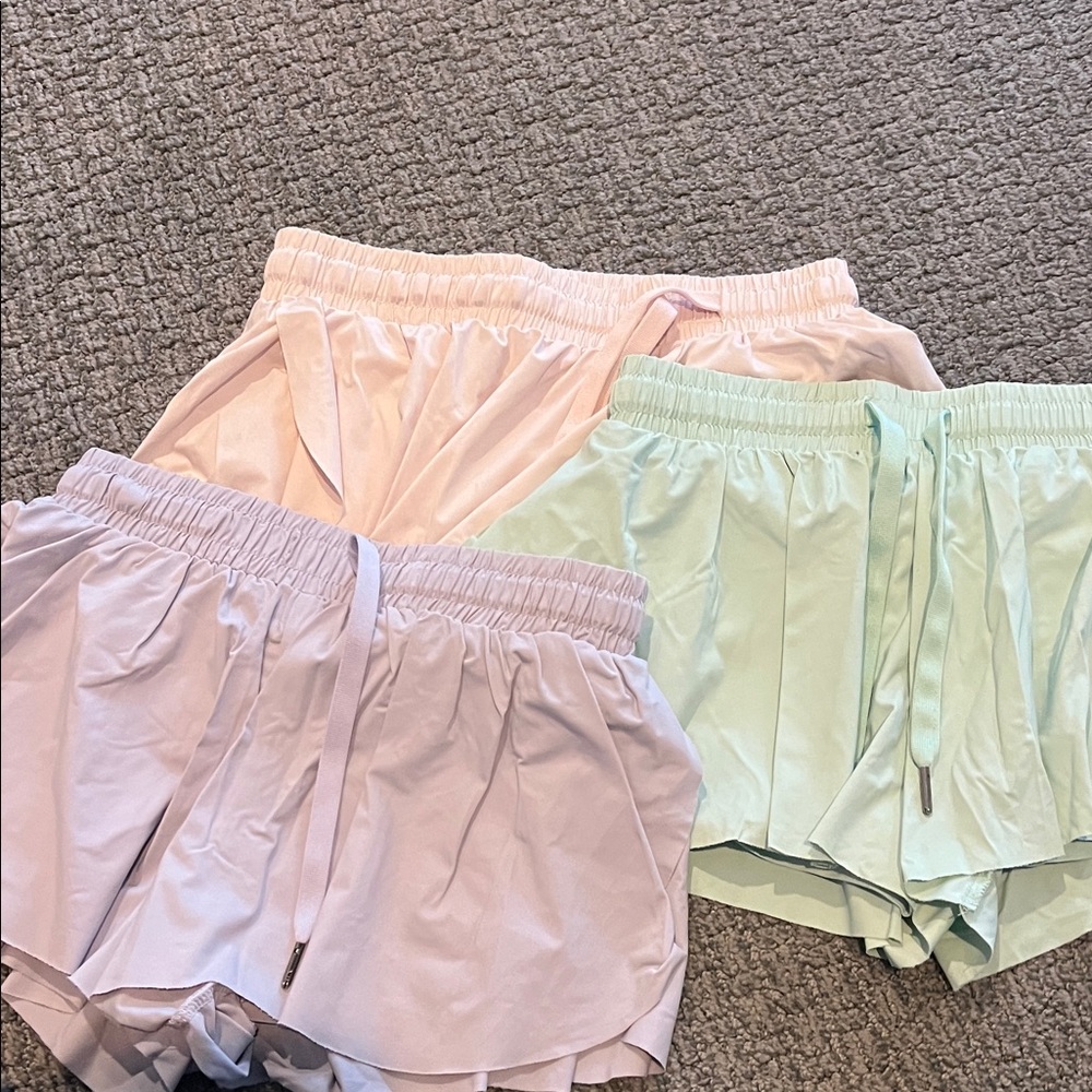 Set of Three Pastel Butterfly Shorts